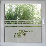 Love and Kisses Fenstertattoo
