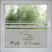 Kaffee & Genuss Fensterdekor