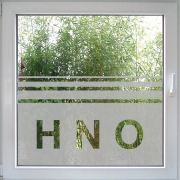 Fensterfolie HNO Arzt