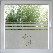 Fenstertattoo Zahnarzt