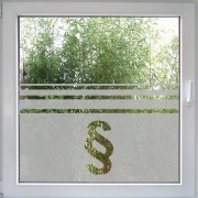 Sichtschutzfolie Paragraph für Rechtsanwalt