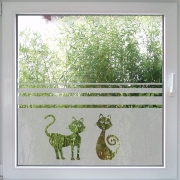 Cats - Katzen Fenstersticker